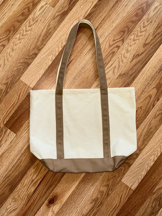 Other Handbags - Canvas Tote Bag with Taupe Trim - Neutral Women’s Tote